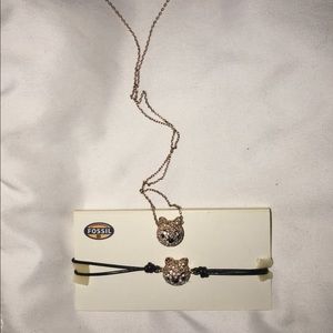 FOSSIL bronze necklace!!